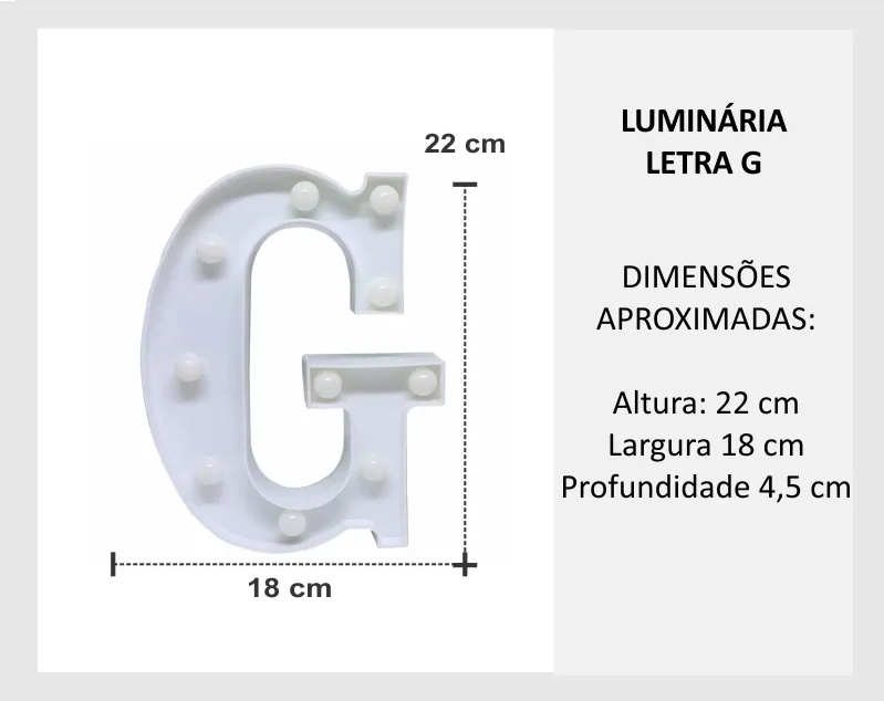 Letras Luminosas Led /22cm / Lampara Decorativa / Abecedario